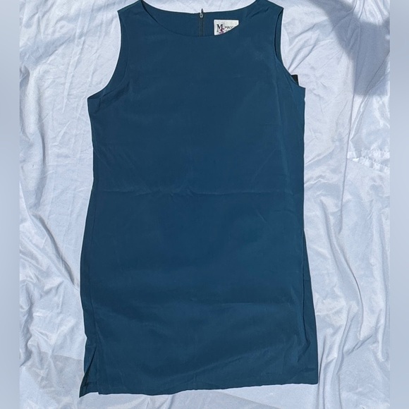 (M) NWT VINTAGE MADE IN USA!! Maggie Sweet Beautifully textured Midi Shift Dress - Picture 1 of 7